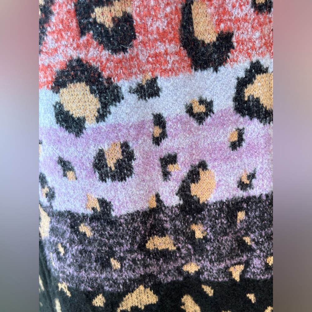Anthropologie Maeve Leopard Knit Pencil Skirt Size Medium - Picture 11 of 15